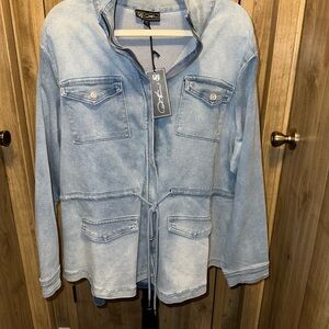 DG2 by Diane Gilman Light Blue Denim Jacket